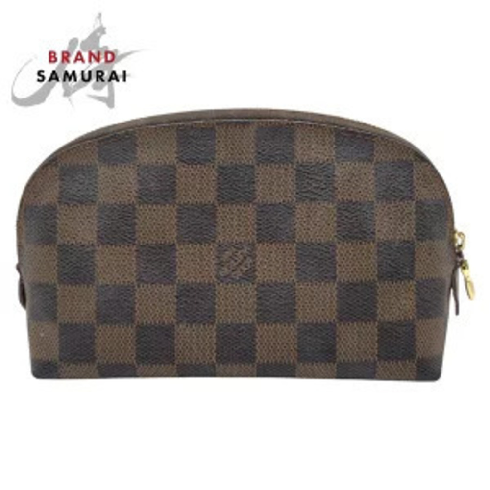 Louis Vuitton Damier Cosmetic Pouch Clutch Brown Makeup